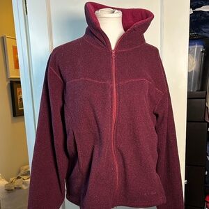 Vintage LL Bean | Women's X-Large Fleece | Deep Maroon | Full zipper